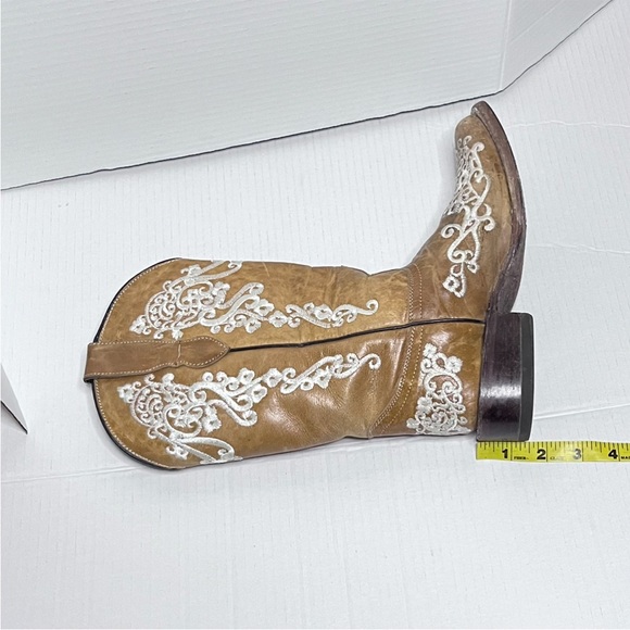 Floral Embroidered Square Toe Western Boot - Picture 15 of 15